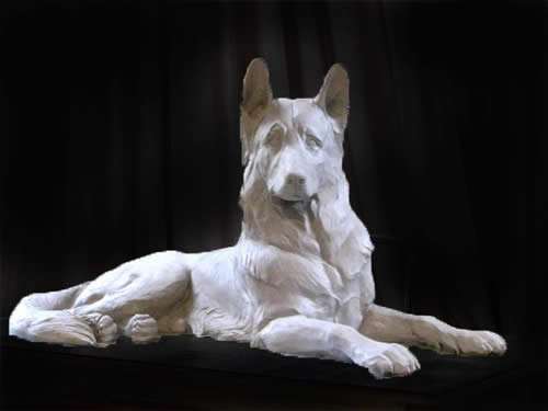 K9 Memorial completed clay master